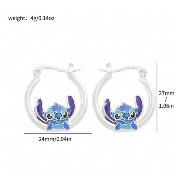 Stitch Hoop Earrings - Picture 2 of 2